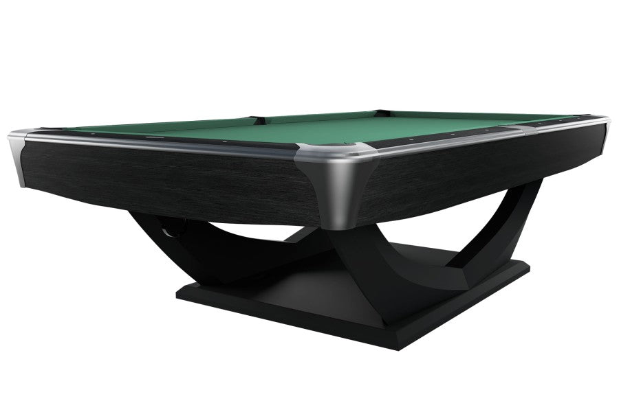 Billardtisch, Pool, Dynamic Axion, 9 ft. (Fuß), matt-schwarz, Simonis 860 gelbgrün