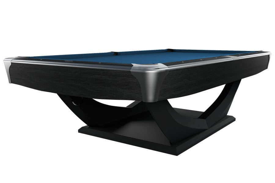 Billardtisch, Pool, Dynamic Axion, 9 ft. (Fuß), matt-schwarz, Simonis 860 royalblau