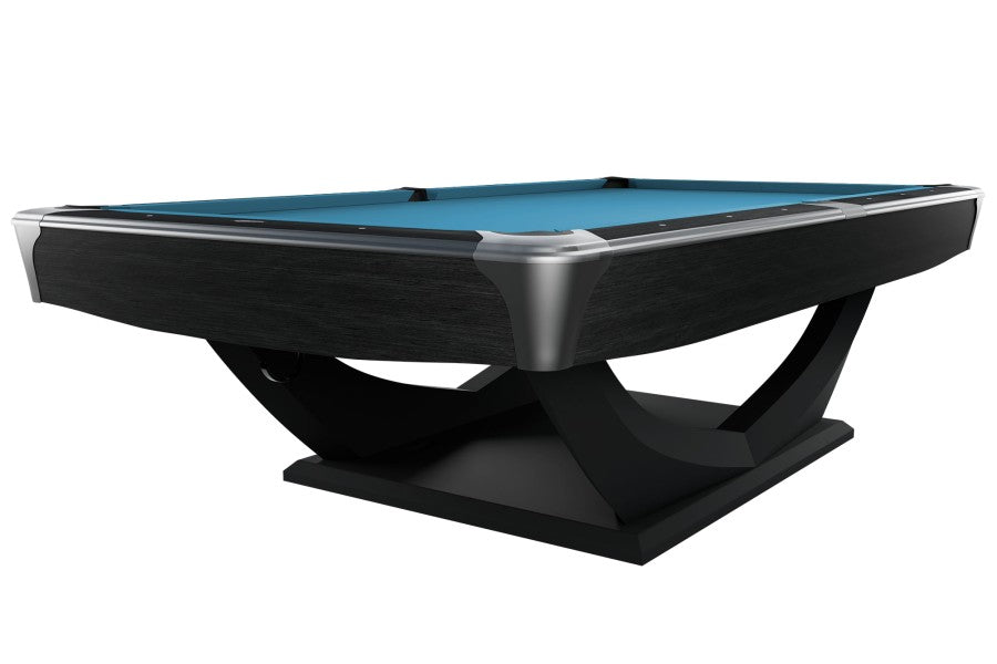 Billardtisch, Pool, Dynamic Axion, 9 ft. (Fuß), matt-schwarz, Simonis 860 turnierblau