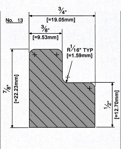 Bandengummi, Snooker, SD-L-77, 72 Zoll, 182,88 cm, 6 Stück, für 12-Fuß-Tische