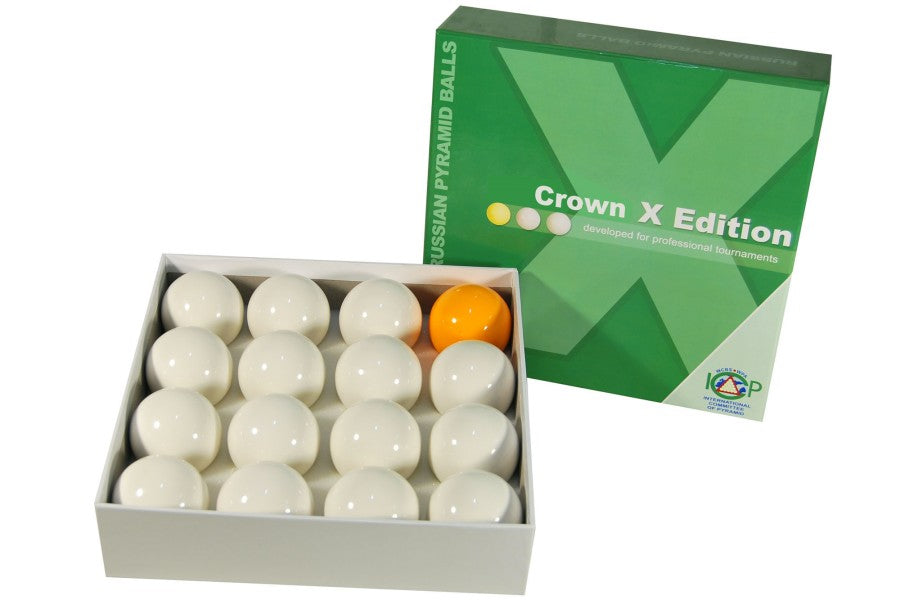 Billardkugelset, Pyramide, Crown X Edition, 68 mm, ohne Zahlen