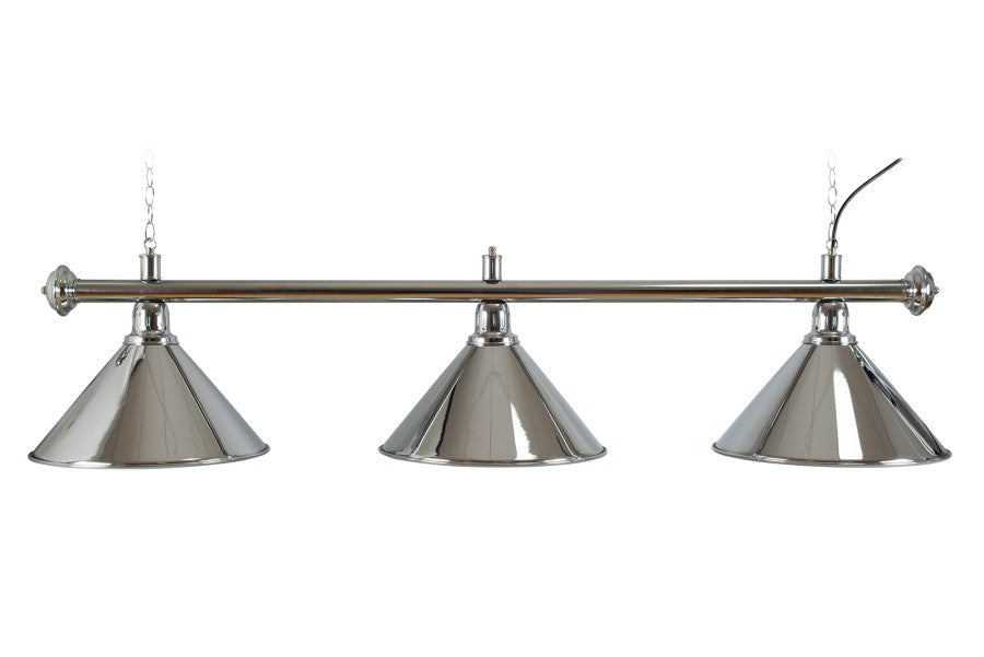 Billardlampe, Elegance, silber, 3 Schirme, Ø 35 cm, 150 cm