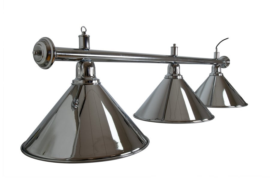 Billardlampe, Elegance, silber, 3 Schirme, Ø 35 cm, 150 cm