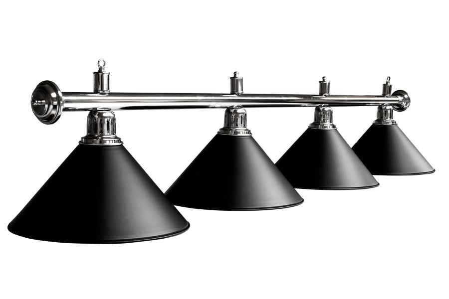 Billardlampe, Blacklight, schwarz, 4 Schirme, Ø 35 cm, 180 cm