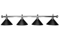 Billardlampe, Blacklight, schwarz, 4 Schirme, Ø 35 cm, 180 cm