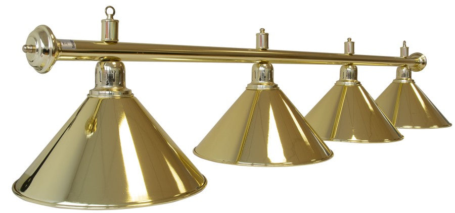Billardlampe, Elegance, messing, 4 Schirme, Ø 35 cm, 180 cm