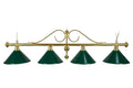 Billardlampe, Classic, grün, 4 Schirme, Ø 35 cm, 180 cm