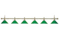 Billardlampe, Evergreen, grün, 6 Schirme, Ø 35 cm, 310 cm