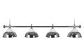 Billardlampe, Crown, silber, 4 Schirme, Ø 38 cm, 146 cm
