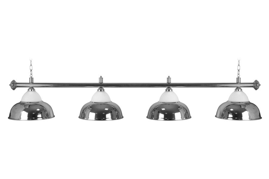 Billardlampe, Crown, silber, 4 Schirme, Ø 38 cm, 146 cm