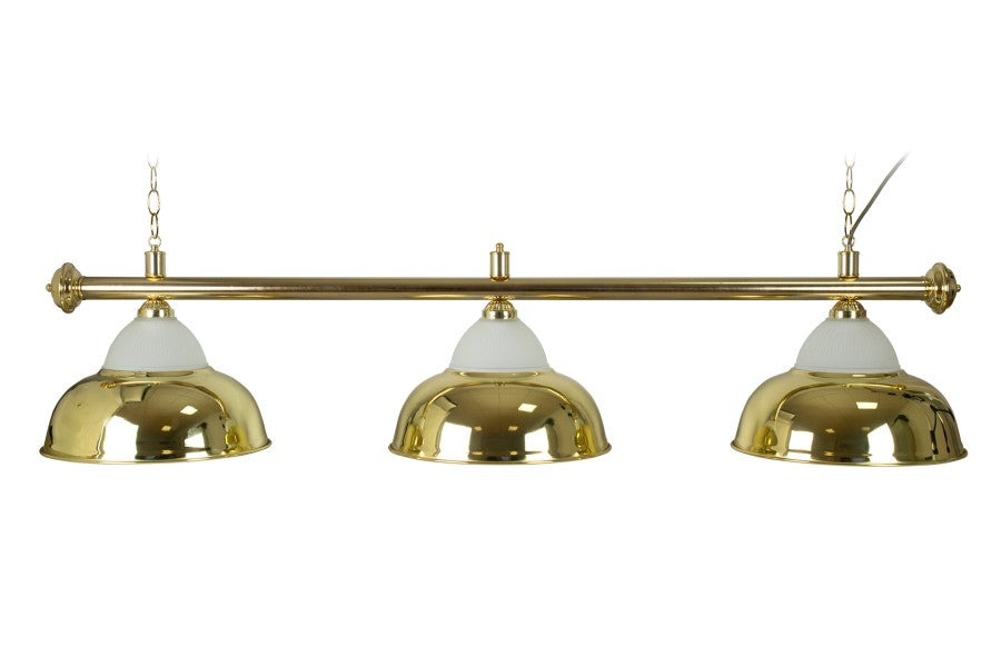 Billardlampe, Crown, messing, 3 Schirme, Ø 38 cm, 150 cm