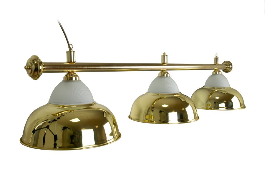 Billardlampe, Crown, messing, 3 Schirme, Ø 38 cm, 150 cm