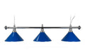 Billardlampe, Blue Light, 3 Schirme, blau, Ø 35 cm, 150 cm