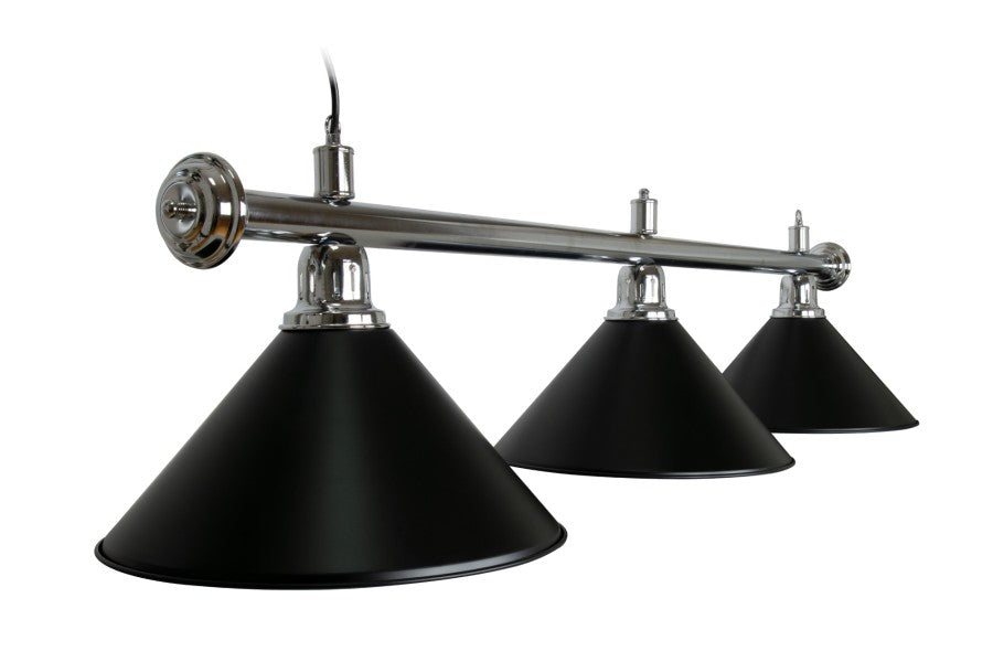 Billardlampe, Blacklight, schwarz, 3 Schirme, Ø 35 cm, 150 cm