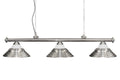 Billardlampe, Adagio, 3 Schirme, grau, Ø 40 cm, 150 cm
