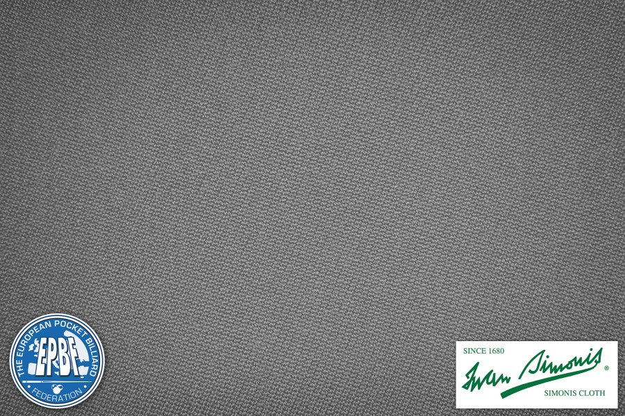 Billard-Resttuch, Simonis, verschiedene Farben und Größen,  grau,  195 x 120cm, Simonis 860