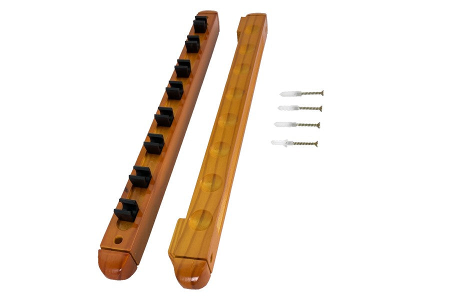 Queue-Wandhalter, Roman, 45 cm, für 8 Billardqueues, eiche