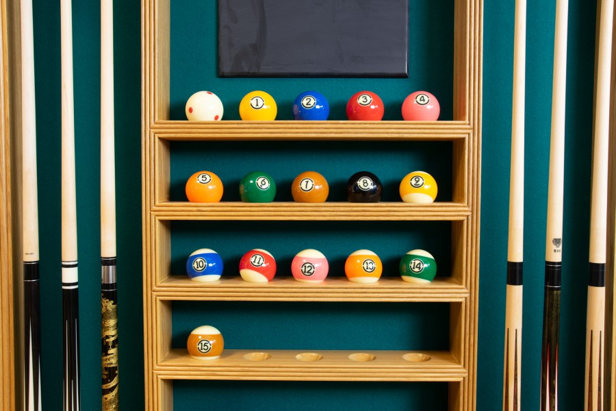 Queuehalter, für 6 Billardqueues Wall Rack, eiche