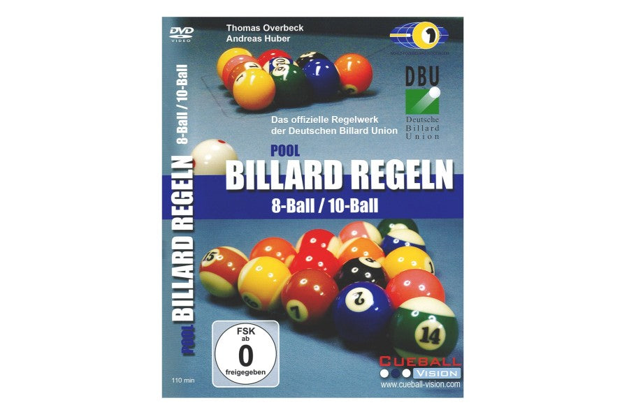 DVD, Pool Billard Regeln 8-Ball/10-Ball, deutsch, 110 min.
