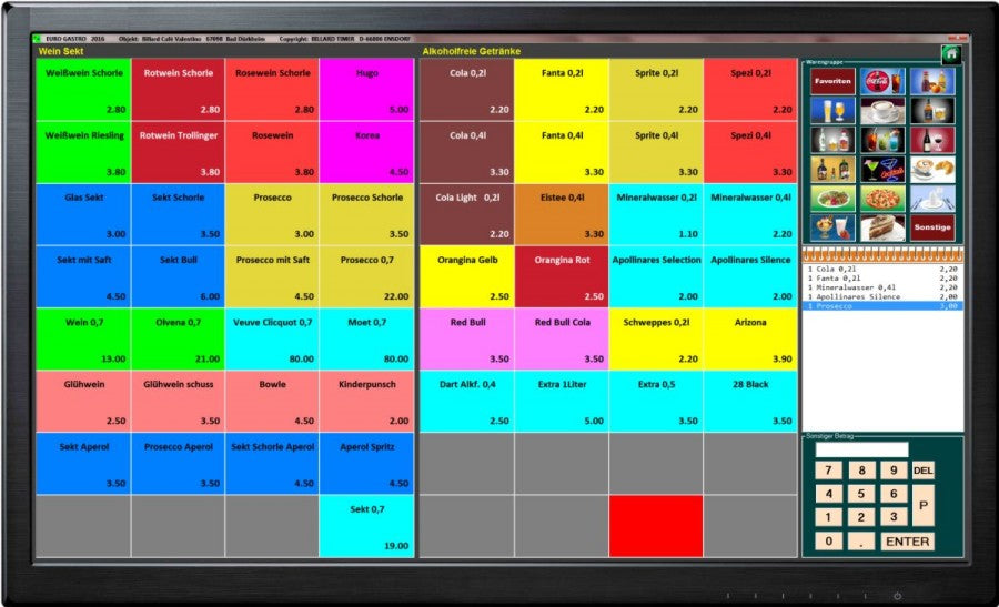 Software Billard Timer für bis zu 24 Tische