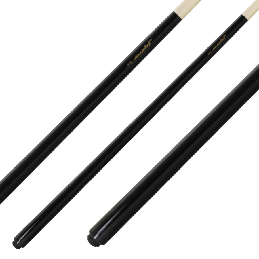 Billardqueue, Pool, Jupiter JU-2, Metallschraubleder, schwarz, einteilig