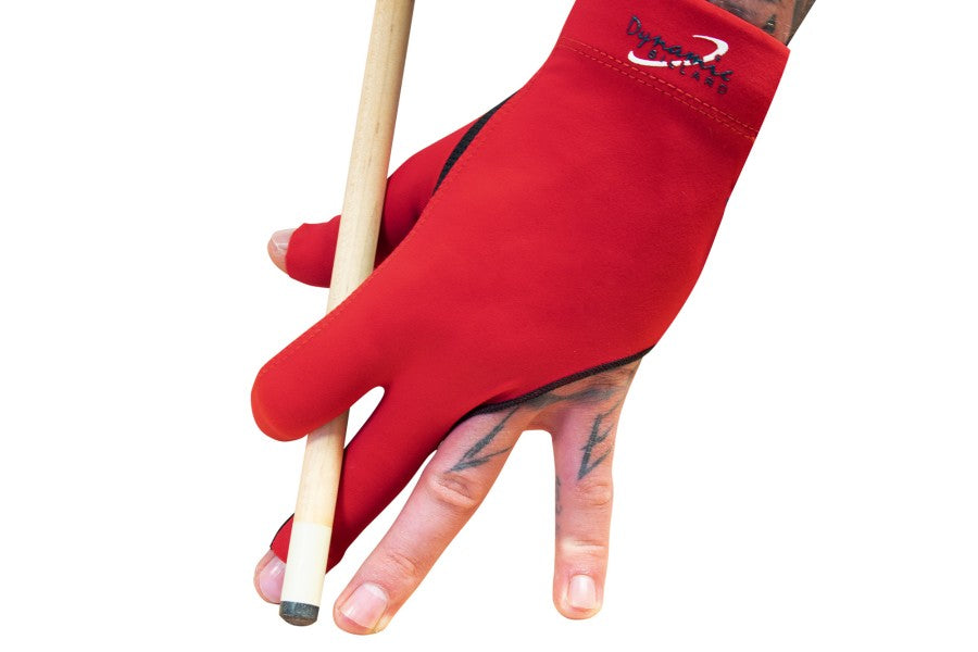 Halbfingerhandschuh, Dynamic Premium, 3-Finger, schwarz/rot, für linke Hand, L&XL
