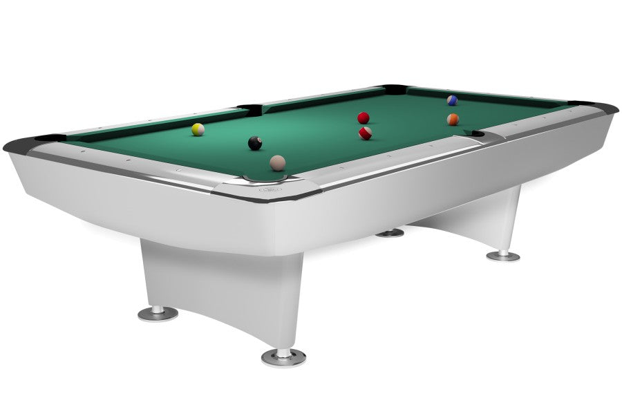 Billardtisch, Pool, Dynamic II, 7 ft. (Fuß), glänzend-weiß, Simonis 760 gelbgrün
