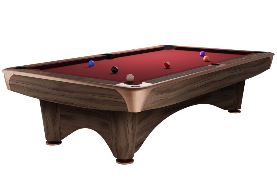 Billardtisch, Pool, Dynamic III, 8 ft. (Fuß), modern-braun, Simonis 760 rot