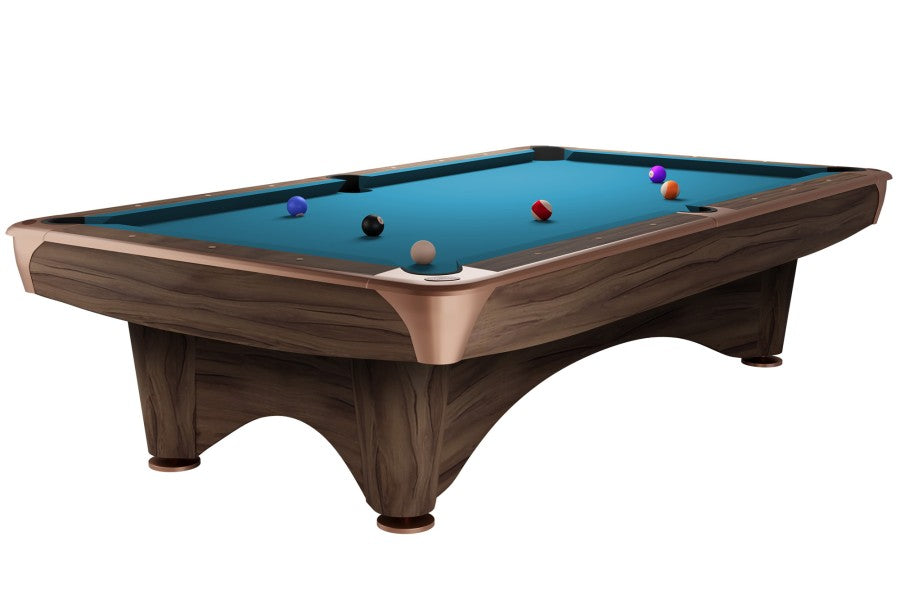 Billardtisch, Pool, Dynamic III, 8 ft. (Fuß), modern-braun, Simonis 860 turnierblau
