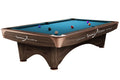 Billardtisch, Pool, Dynamic III, 9 ft. (Fuß), modern-braun, gebraucht, Simonis 860 turnierblau