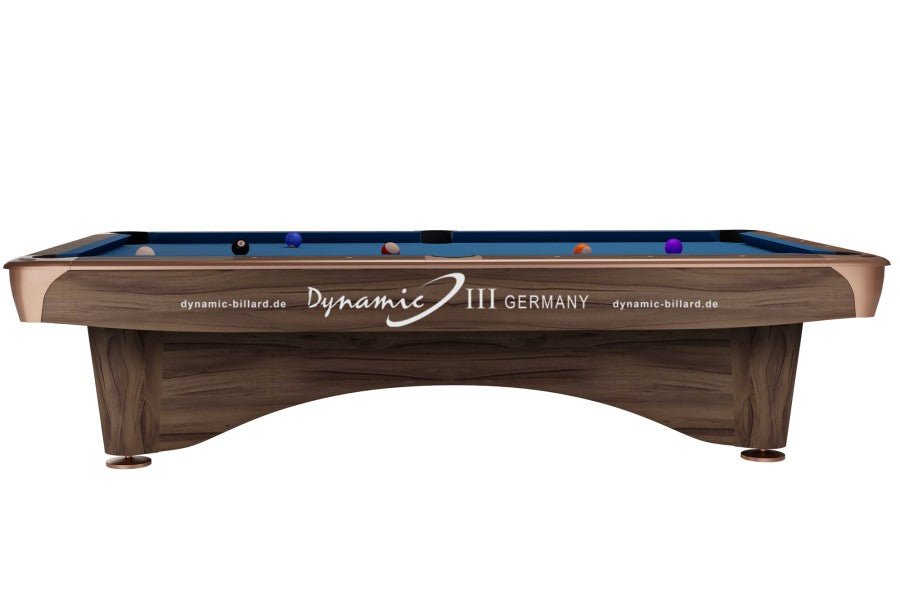 Billardtisch, Pool, Dynamic III, 9 ft. (Fuß), modern-braun, gebraucht, Simonis 760 puderblau