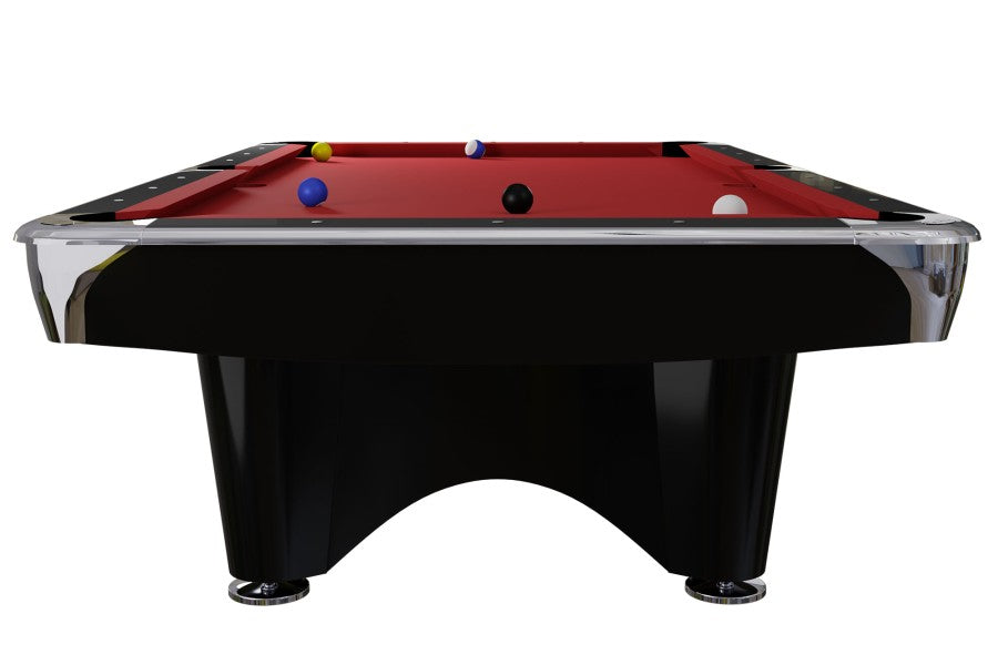 Billardtisch, Pool, Dynamic III, glänzend-schwarz, 9 ft. (Fuß), Simonis 760 royalblau