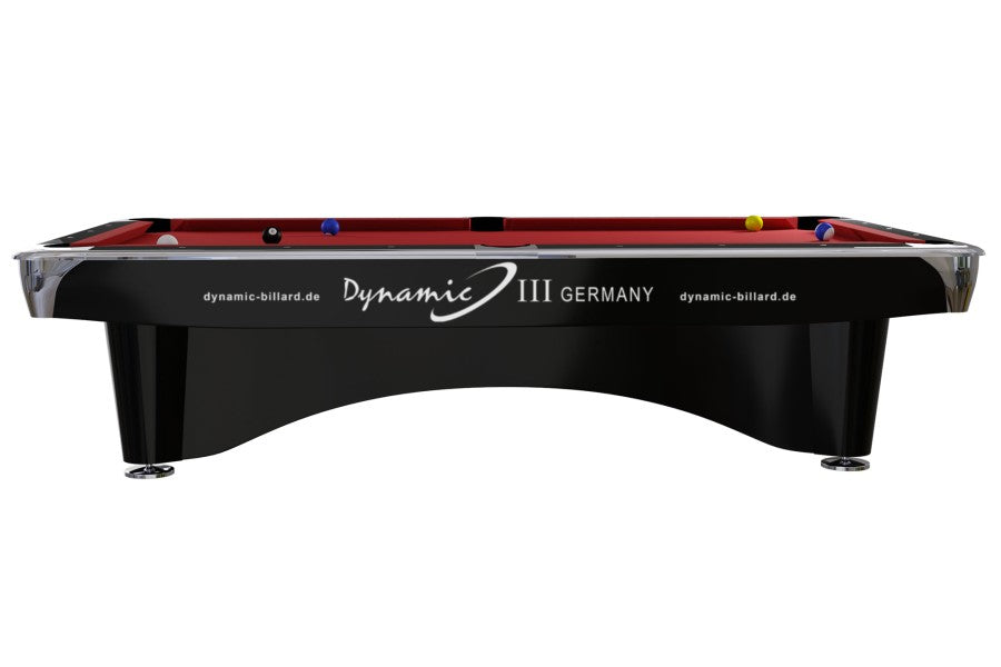 Billardtisch, gebraucht, Pool, Dynamic III, 9 ft. (Fuß), schwarz, Simonis 760 puderblau