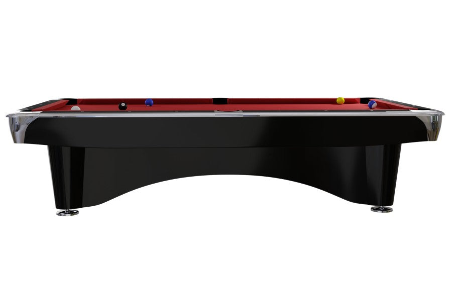 Billardtisch, Pool, Dynamic III, glänzend-schwarz, 8 ft. (Fuß), Simonis 760 gelbgrün
