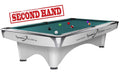 Billardtisch, Pool, Dynamic III, glänzend-weiß, gebraucht, 9 ft. (Fuß), Simonis 860 blaugrün