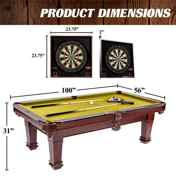 Billardtisch, Pool, Imperial, 8 ft. (Fuß), inkl. Dartboard, Clubtuch