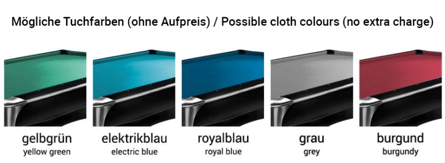 Billardtisch, Pool, Triumph, matt-weiß, 7 ft., Clubtuch elektrikblau