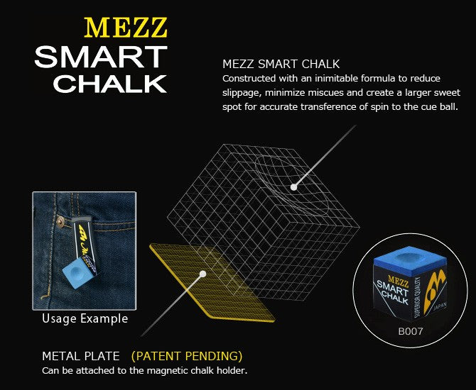 Billardkreide, Mezz Smart Chalk, blau