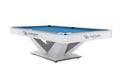 Billardtisch, Pool, Rasson Victory II Plus, weiß, 8 ft., Simonis 760 elektrikblau