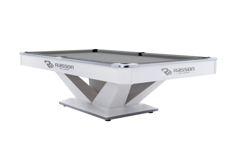 Billardtisch, Pool, Rasson Victory II Plus, weiß, 9 ft., Simonis 860 grau