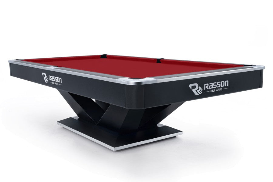 Billardtisch, Pool, Rasson Victory II Plus, 8 ft., schwarz, Ausstellungsstück, Simonis 760 rot