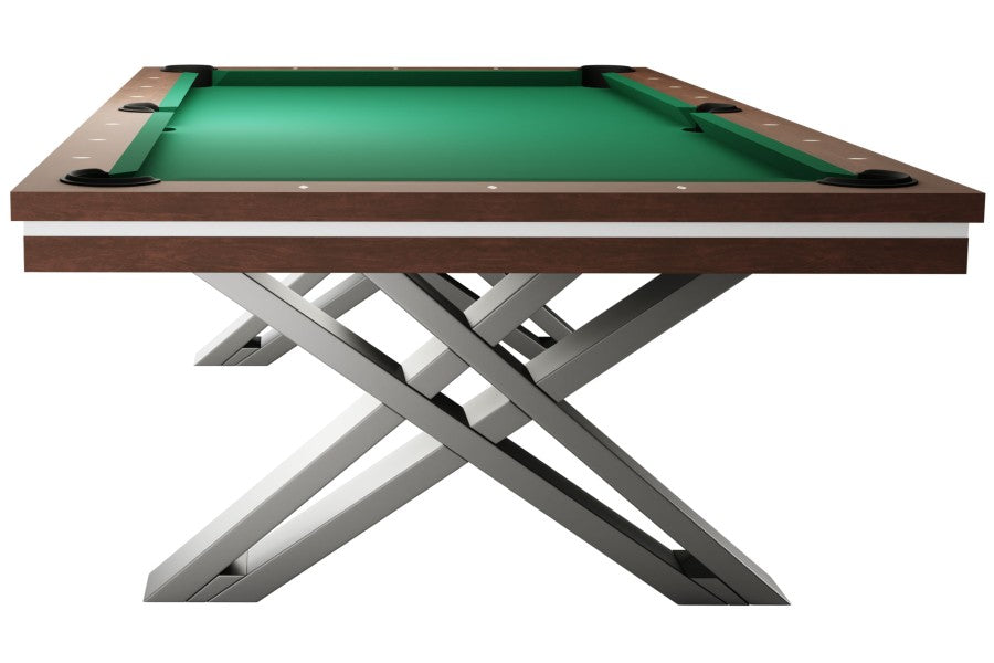 Billardtisch / Esstisch, Pool, Rasson Pierce, 8 ft. (Fuß), walnuss, Simonis 860 rot