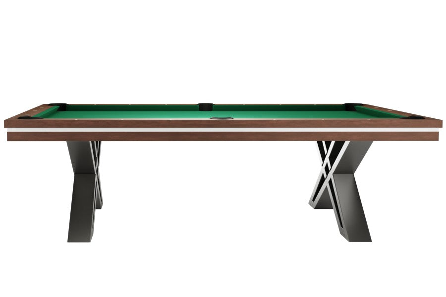 Billardtisch / Esstisch, Pool, Rasson Pierce, 8 ft. (Fuß), walnuss, Simonis 860 blaugrün