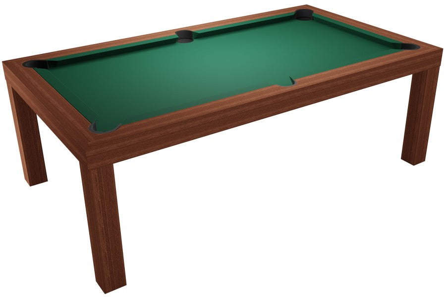 Billardtisch / Esstisch, Pool, Mozart, 7 ft. (Fuß), mahagoni, Clubtuch gelbgrün