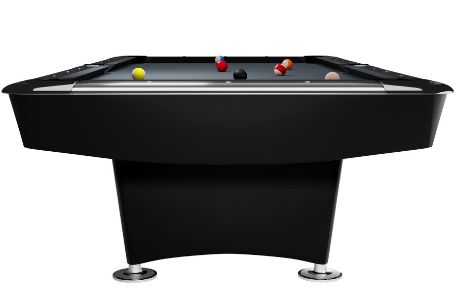 Billardtisch, Pool, Dynamic II, schwarz glänzend, 7 ft. (Fuß), Simonis 860 puderblau