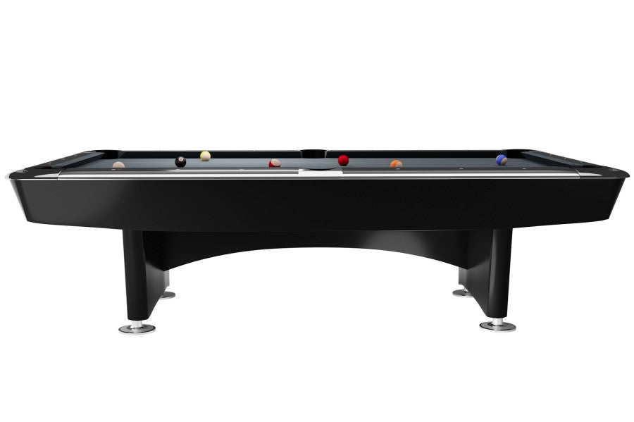 Billardtisch, Pool, Dynamic II, schwarz glänzend, 9 ft. (Fuß), Simonis 760 gelbgrün