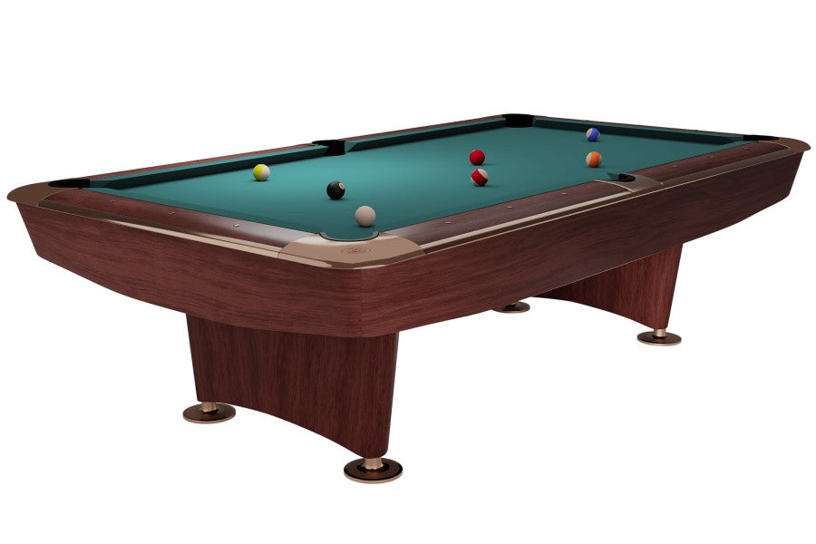 Billardtisch, Pool, Dynamic II, 9 ft. (Fuß), braun, Simonis 860 blaugrün