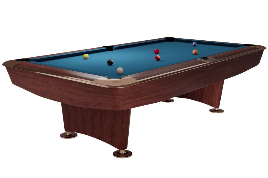 Billardtisch, Pool, Dynamic II, 9 ft. (Fuß), braun, Simonis 860 elektrikblau