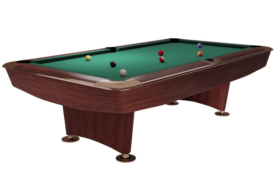 Billardtisch, Pool, Dynamic II, 9 ft. (Fuß), braun, Simonis 860 gelbgrün