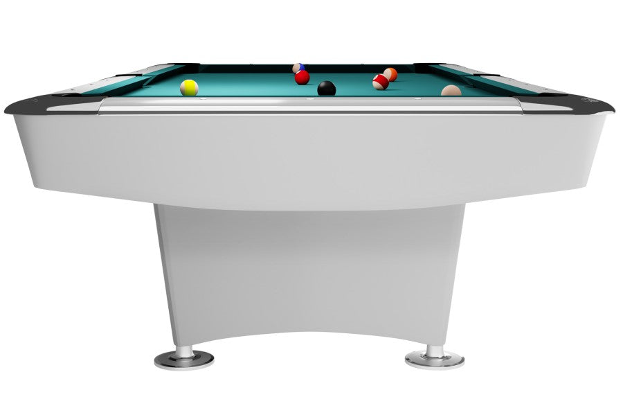 Billardtisch, Pool, Dynamic II, 7 ft. (Fuß), glänzend-weiß, Simonis 760 elektrikblau